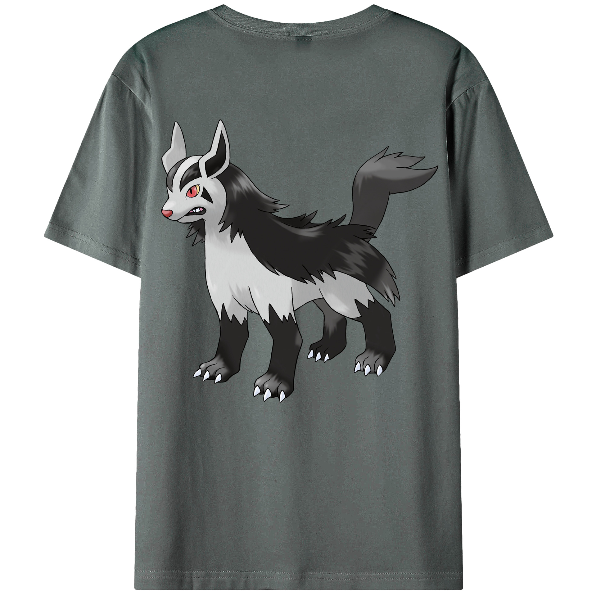 （画像用） ポケットモンスター Pokémon 綿100％ メンズ半袖Tシャツ（バックプリント） 通気性